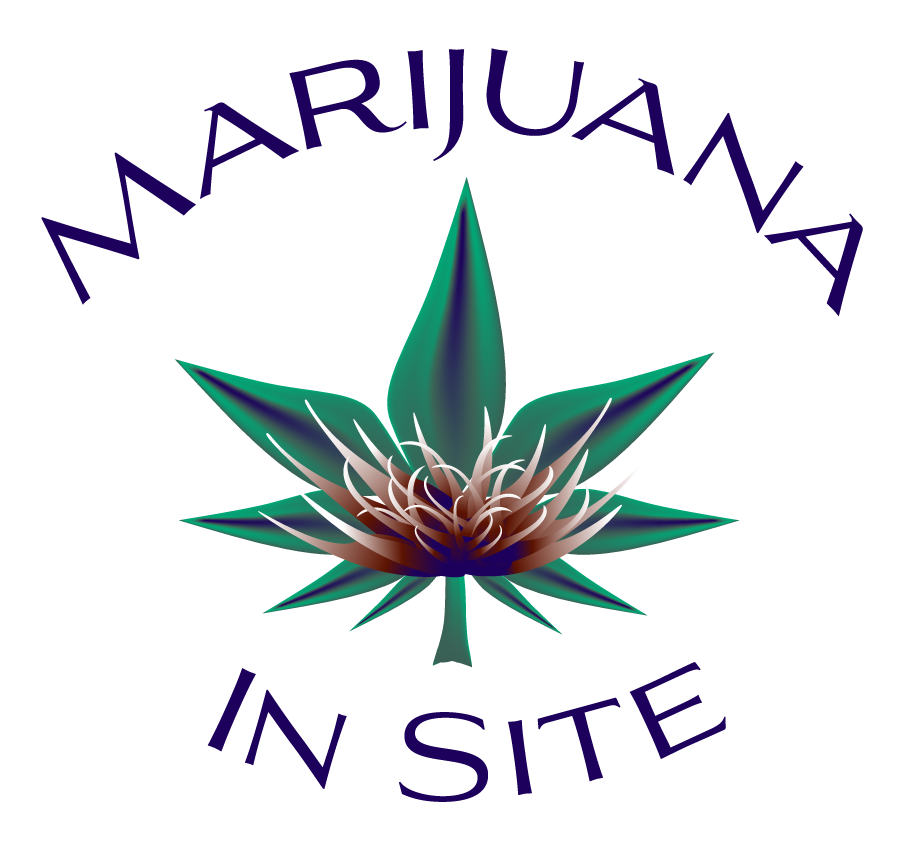 Marijuana In Site Flower Leaf Logo